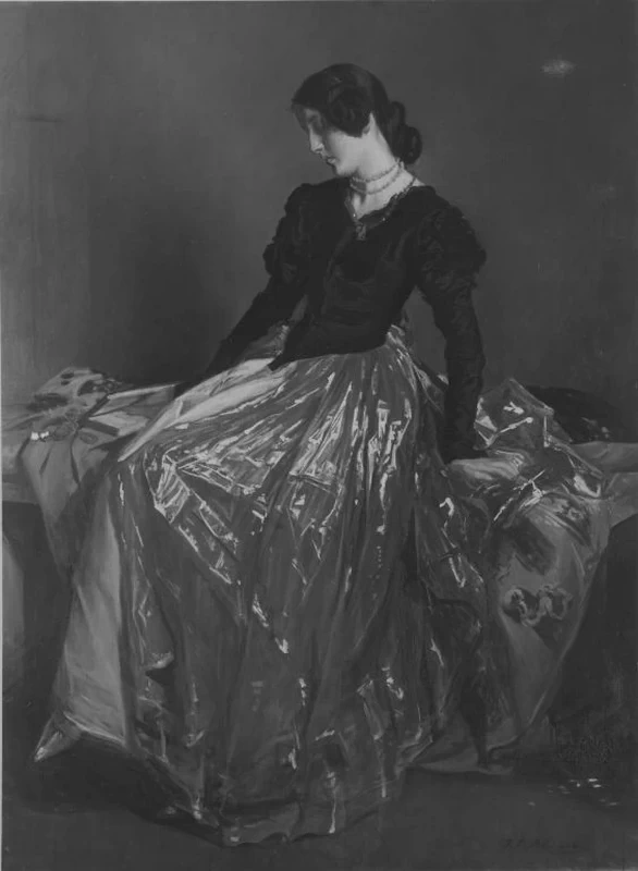 Donna contemplativa con un libro su una panchina - Bavarian State Painting Collections